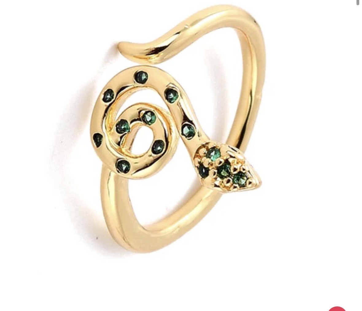 Bague femme réglable serpent