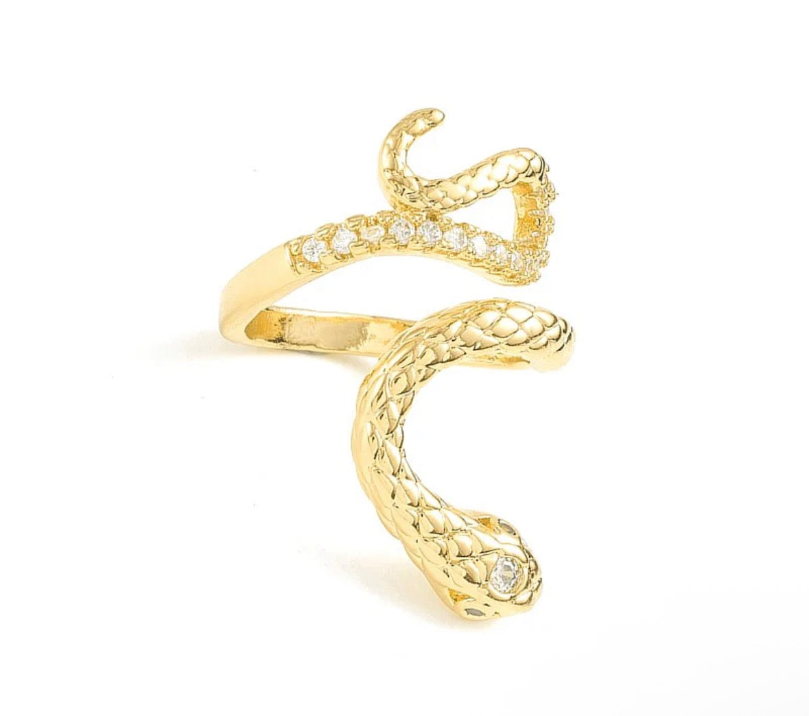 ✨ Bague Femme Réglable Serpent avec Zirconiums Sertis ✨