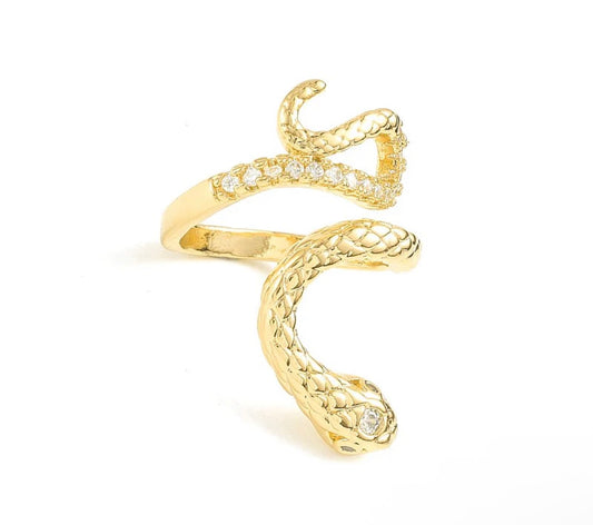 ✨ Bague Femme Réglable Serpent avec Zirconiums Sertis ✨