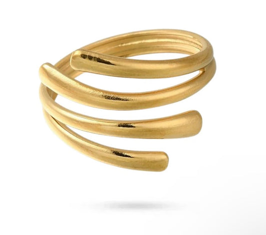 ✨ Bague Femme en Acier Inoxydable Doré ✨