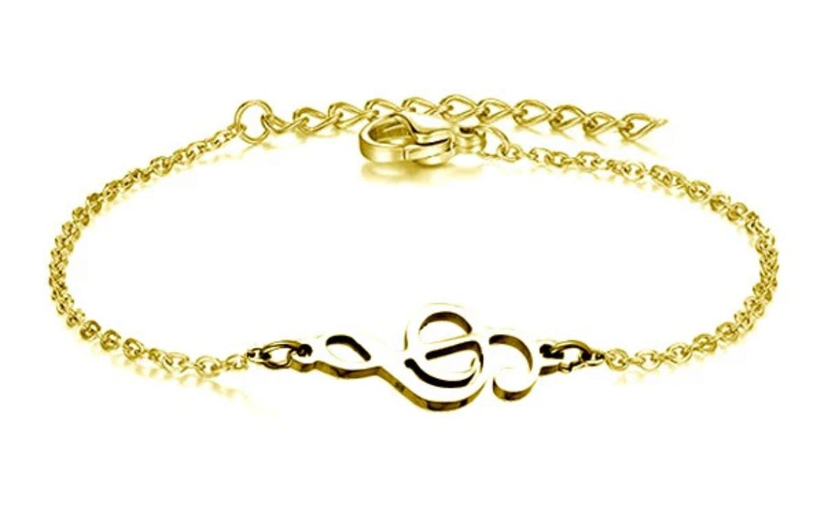 🎵 Bracelet Clé de Sol en Acier Inoxydable – Élégance Musicale ✨