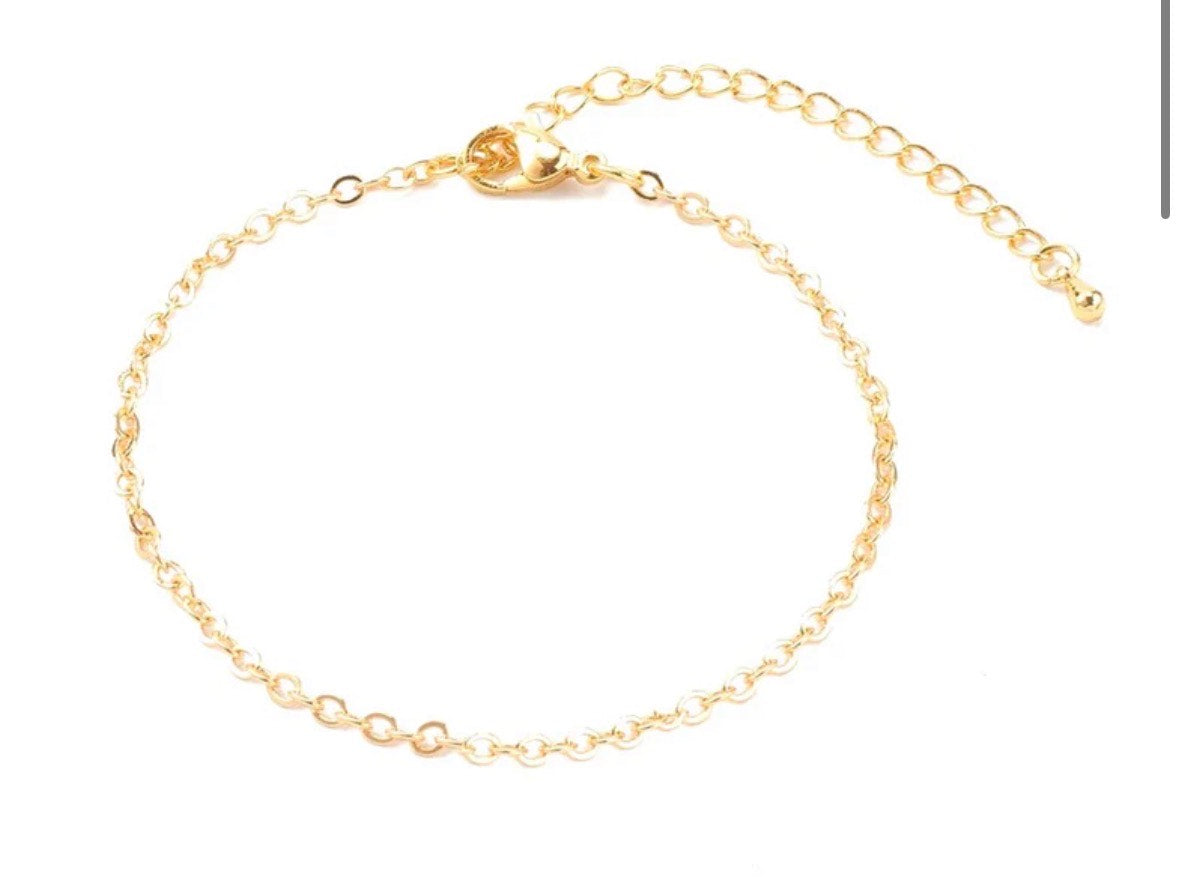 Bracelet souple maille forçat avec rallonge