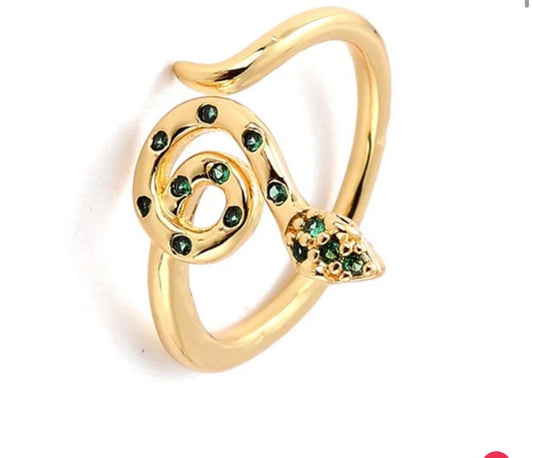 Bague femme réglable serpent